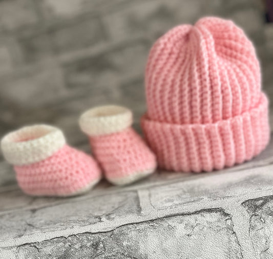 Hat and boot baby gift set (Made to order)