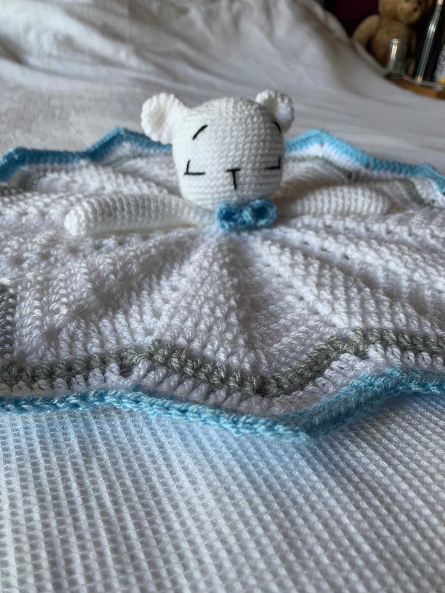 Drops of Heaven and matching bear lovey (Made to order)