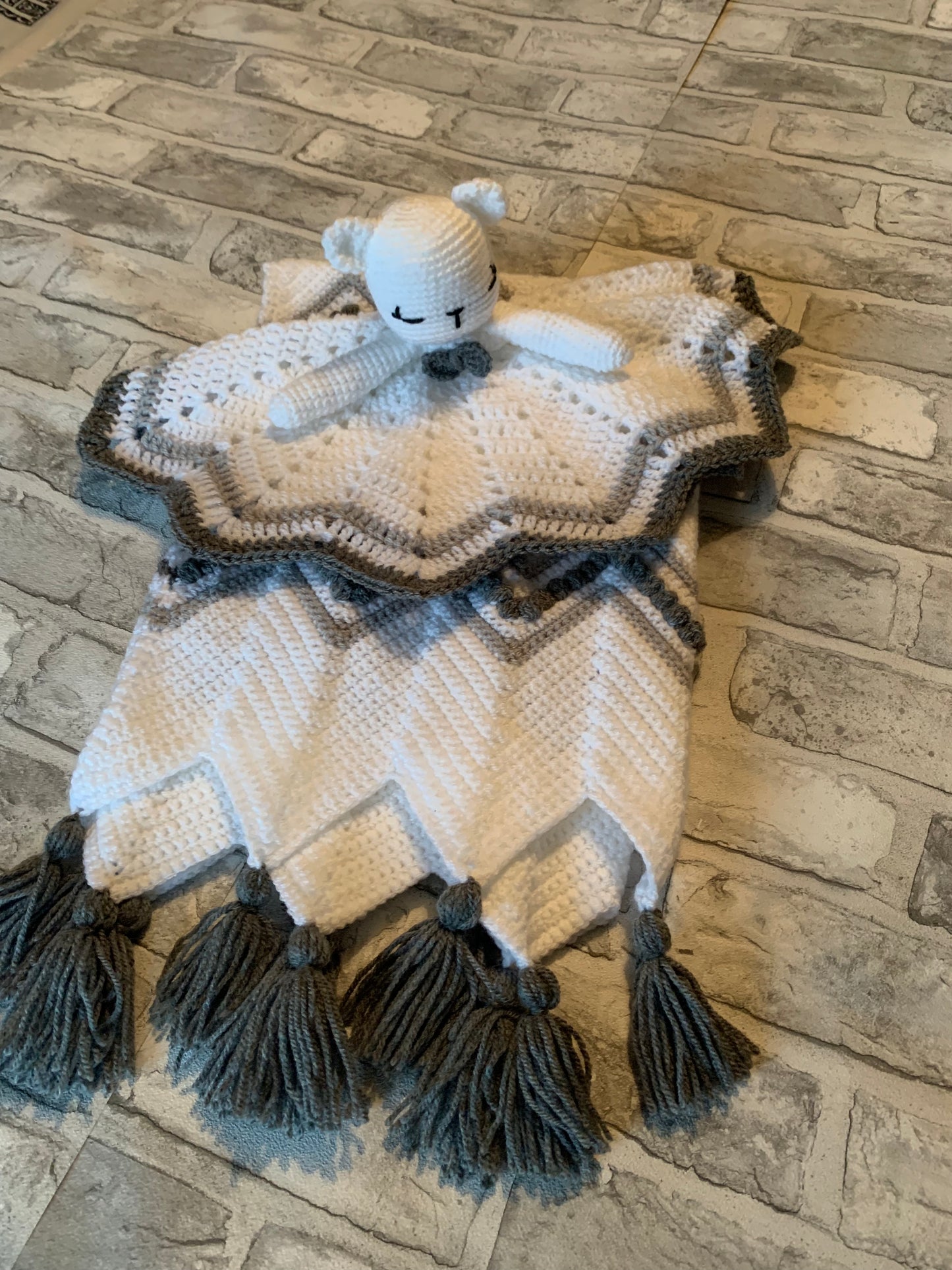 Drops of Heaven and matching bear lovey (Made to order)